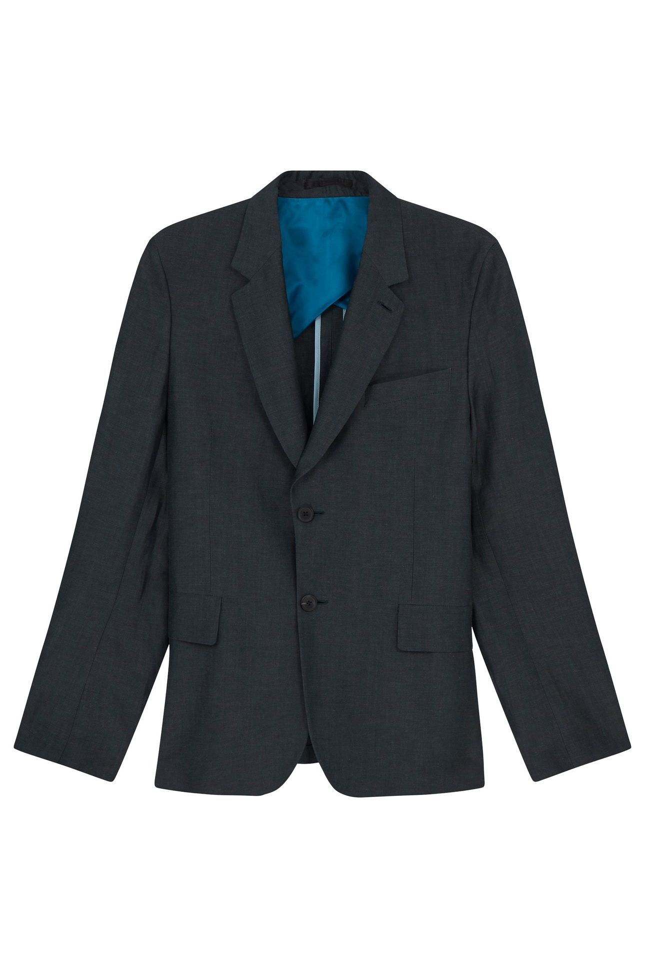 MENS 2 BUTTON JACKET PETROL GREEN 1