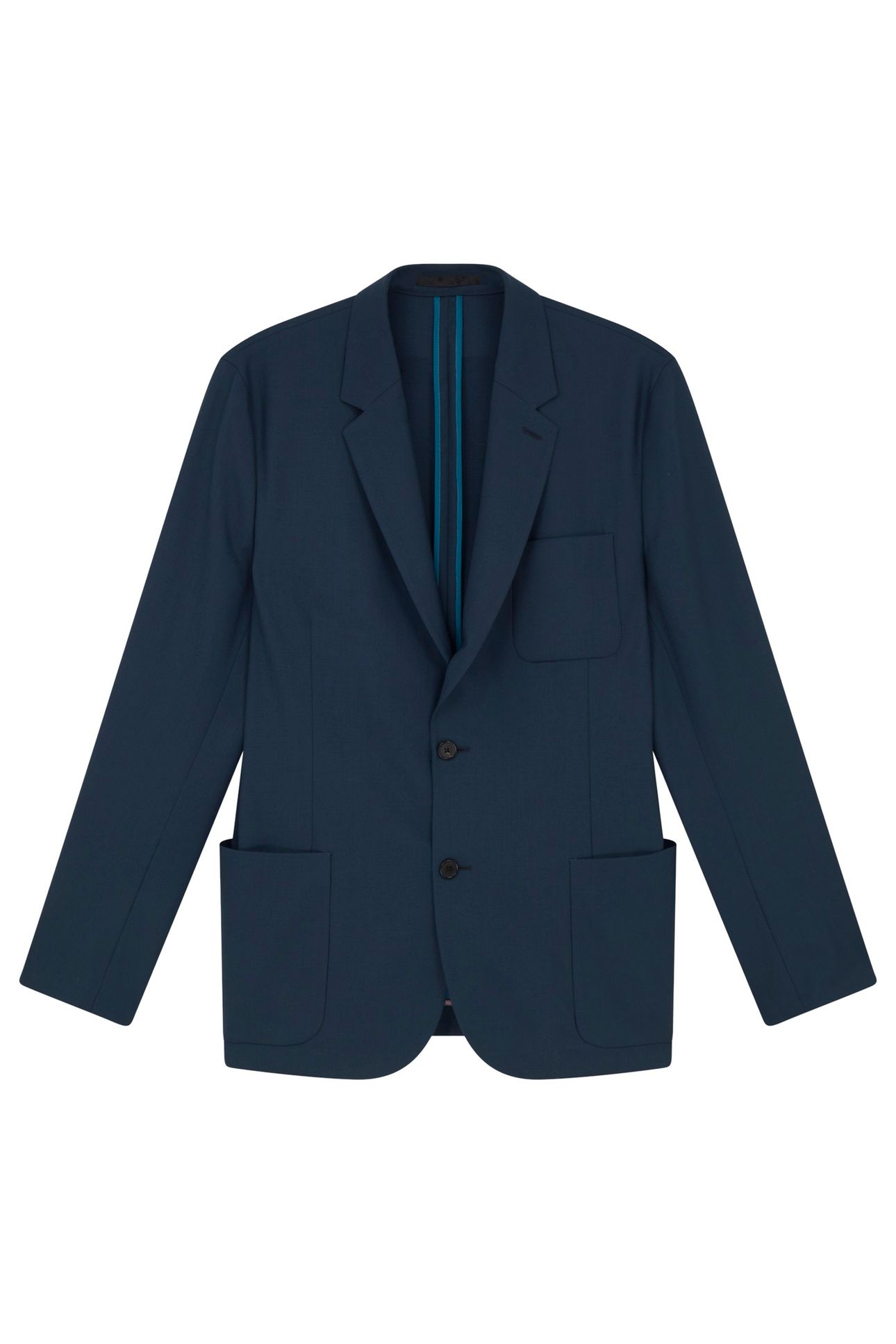 MENS 2 BUTTON JACKET PETROL GREEN 1