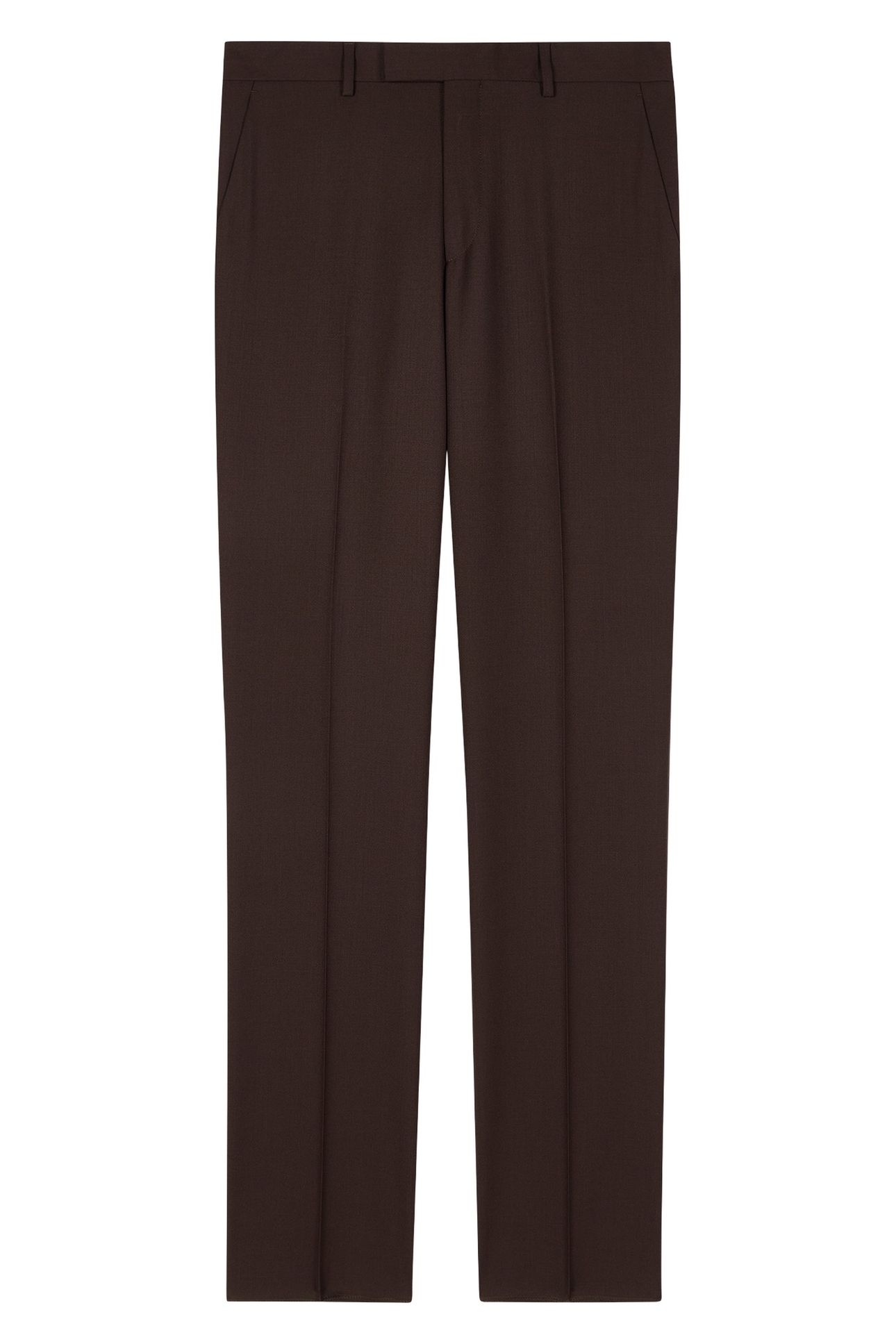 MENS TAILORED FIT 2 BUTTON SUIT DARK BROWN 7