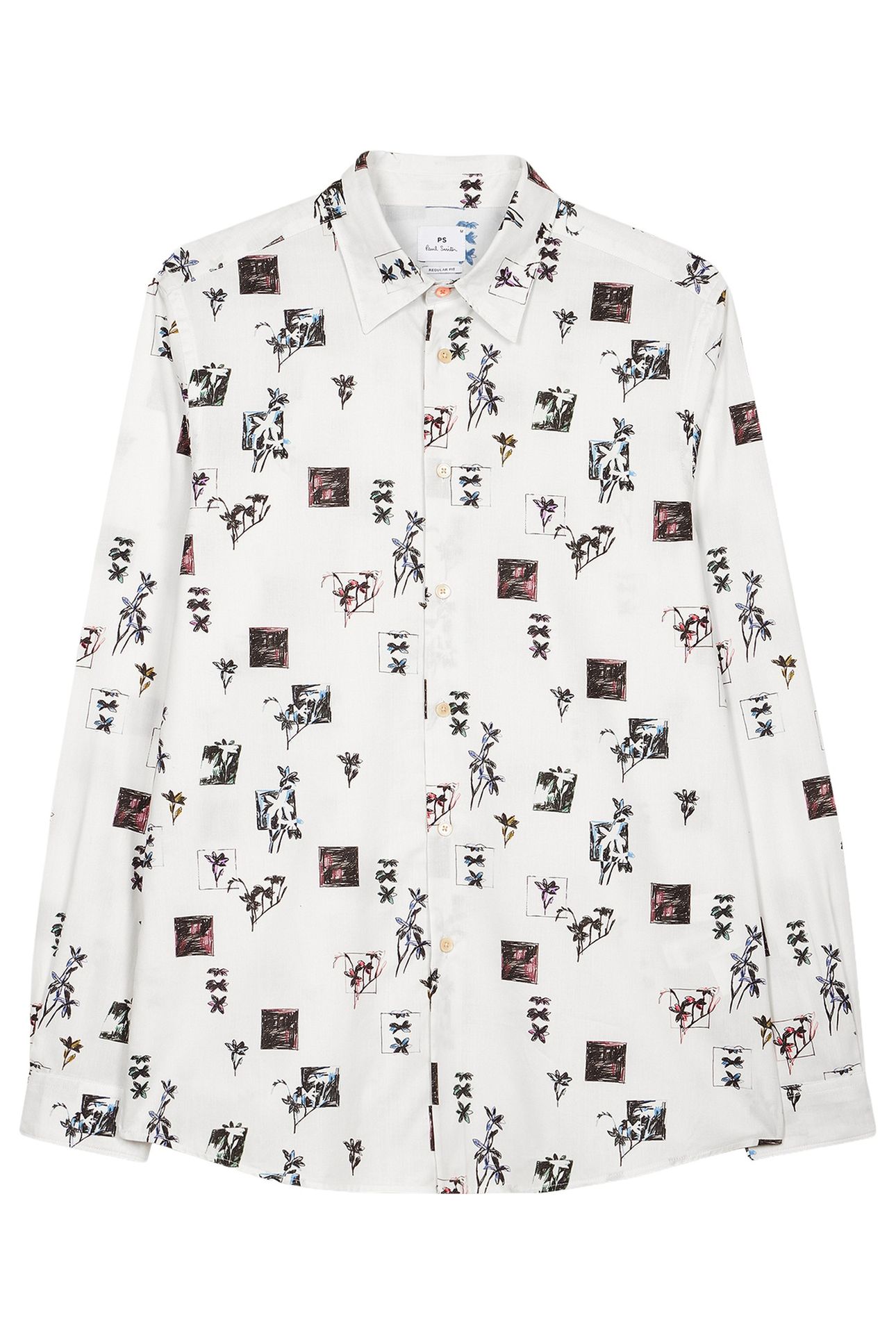MENS LS REGULAR FIT SHIRT OFF WHITE 4