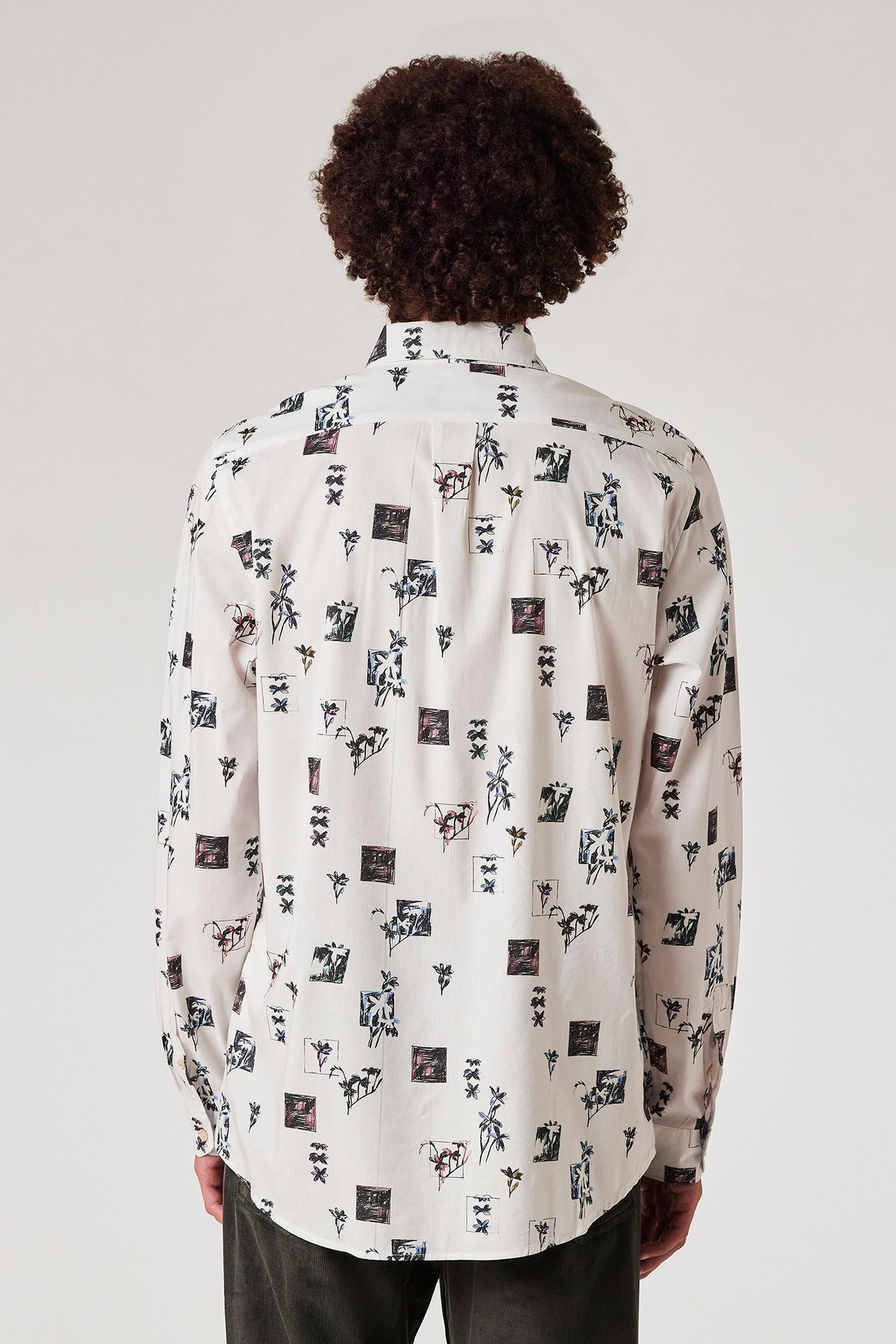 MENS LS REGULAR FIT SHIRT OFF WHITE 2