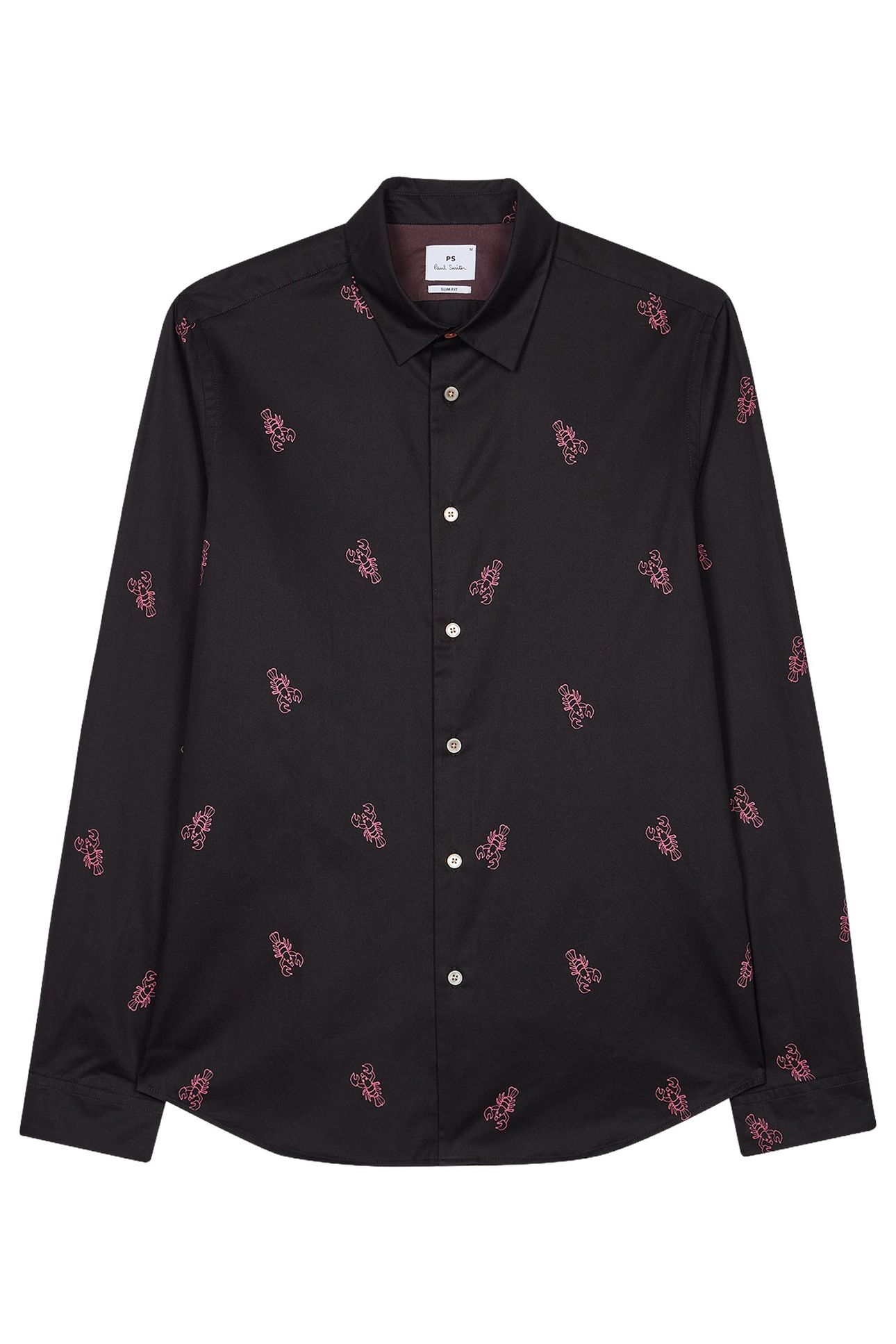 MENS LS SLIM FIT SHIRT BLACK 4