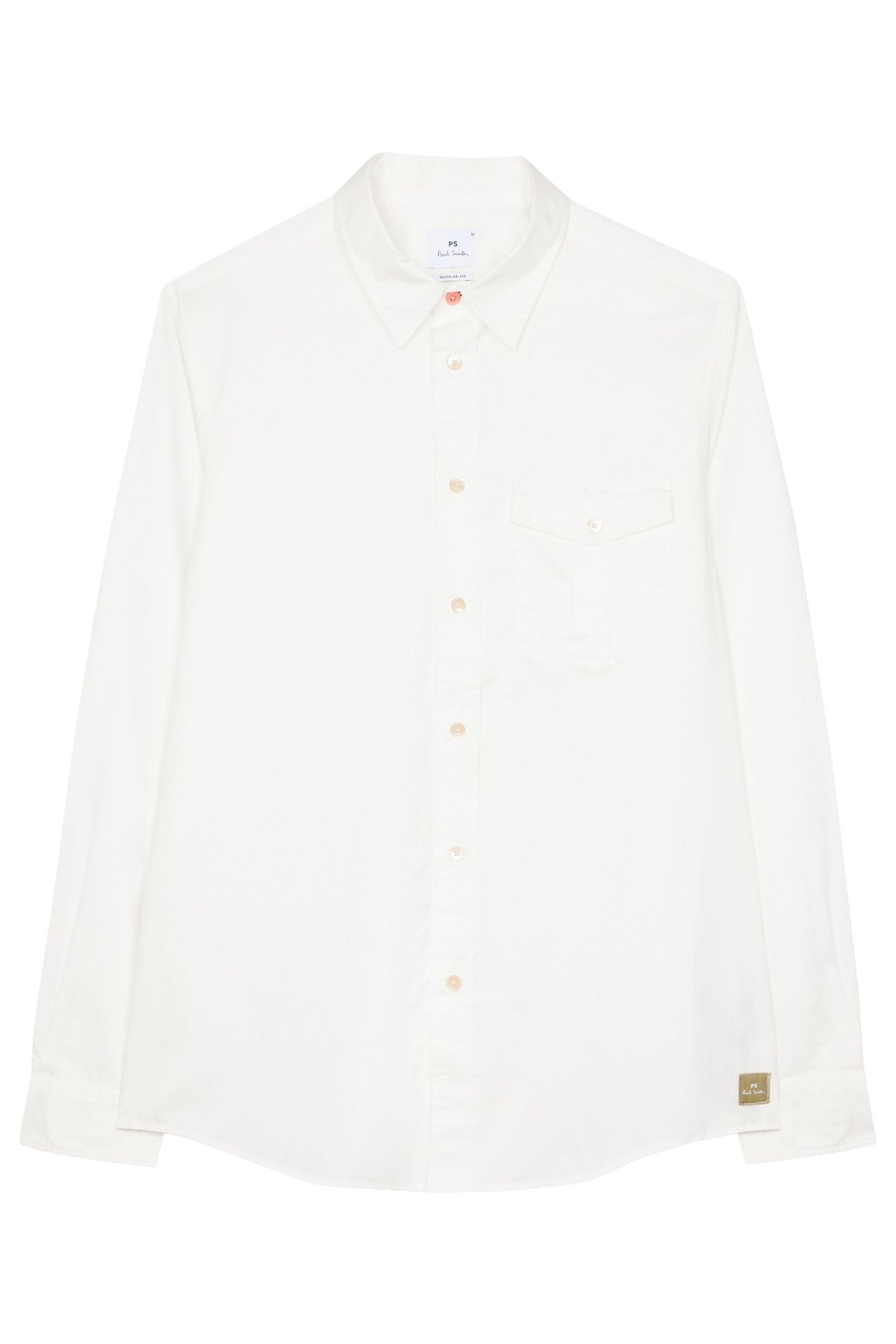 MENS LS REGULAR FIT SHIRT WHITE 4
