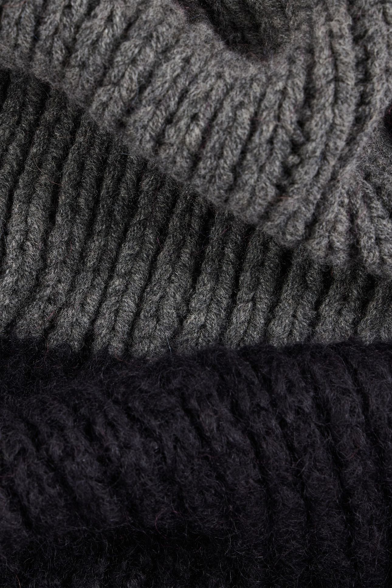 MEN SCARF MOHAIR BLACK 4