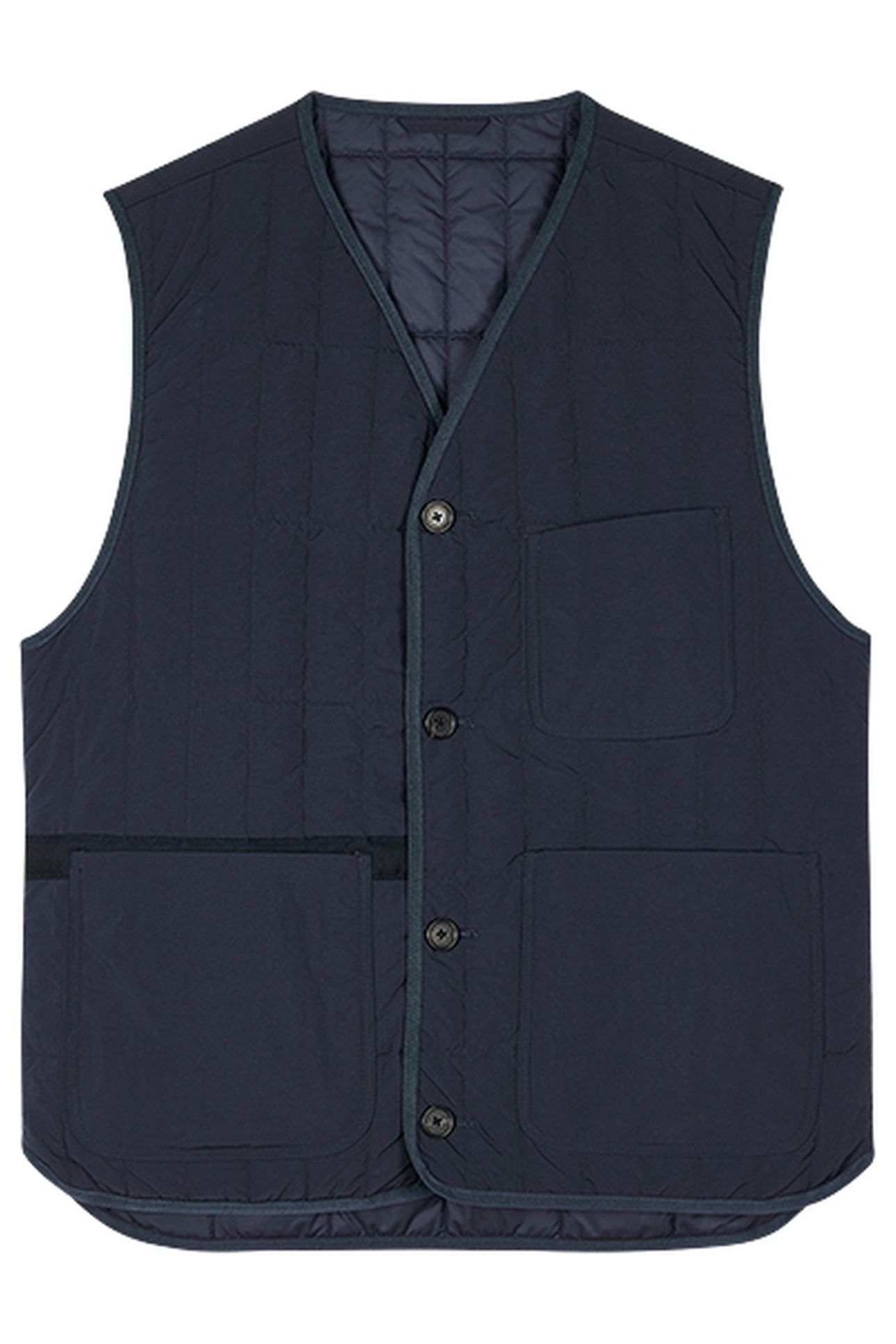 MENS QUILTED GILET NAVY 4
