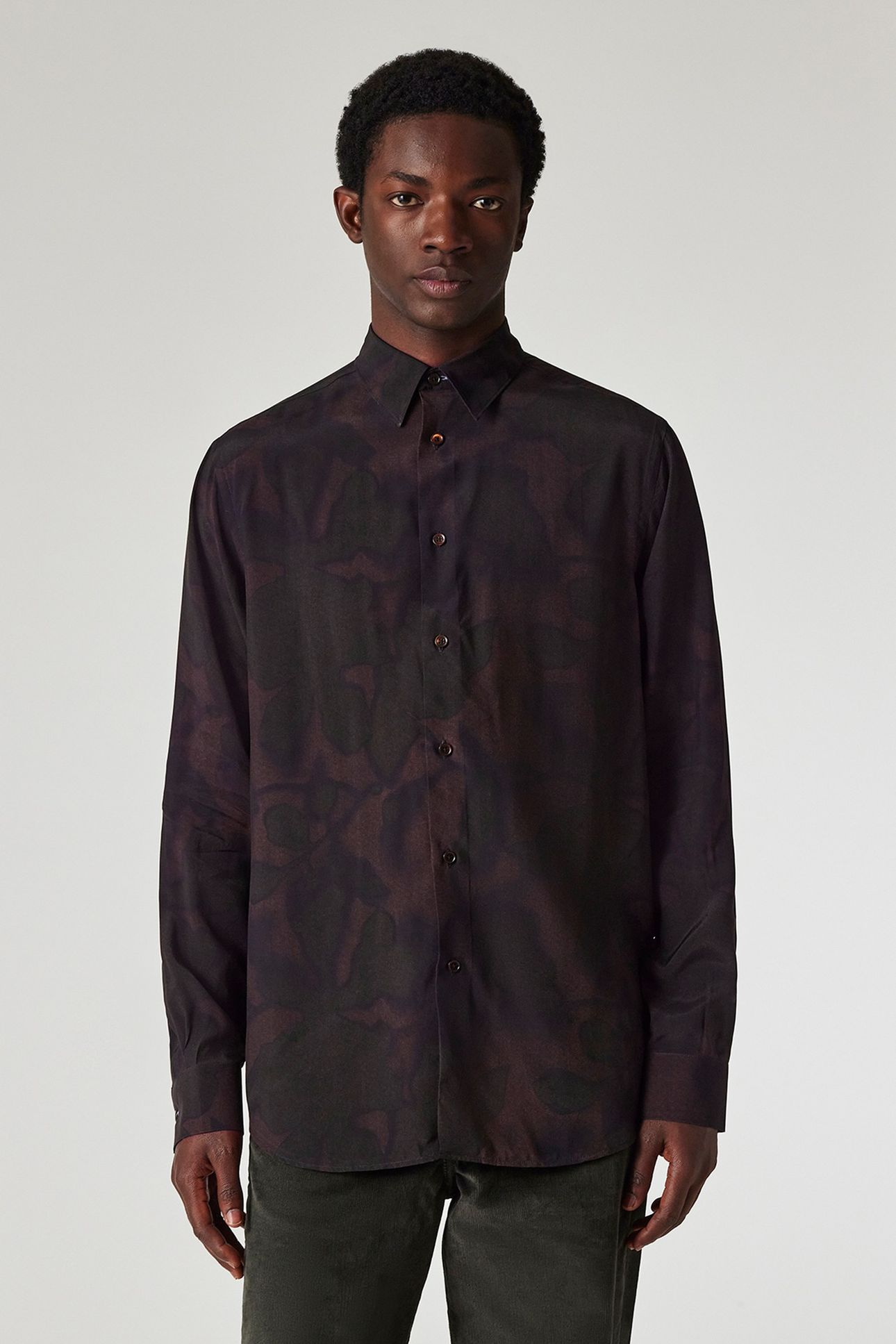 MENS S/C REGULAR FIT SHIRT TAUPE 1