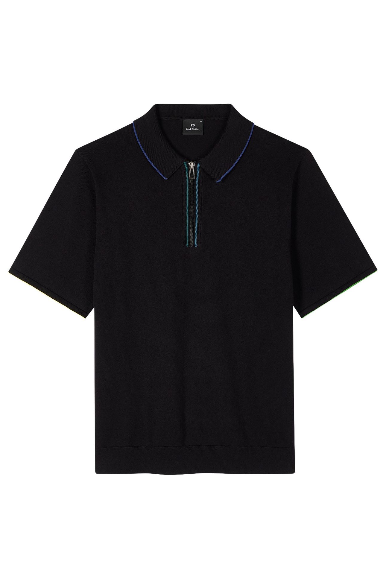 MENS SWEATER SS POLO SHIRT BLACK 1