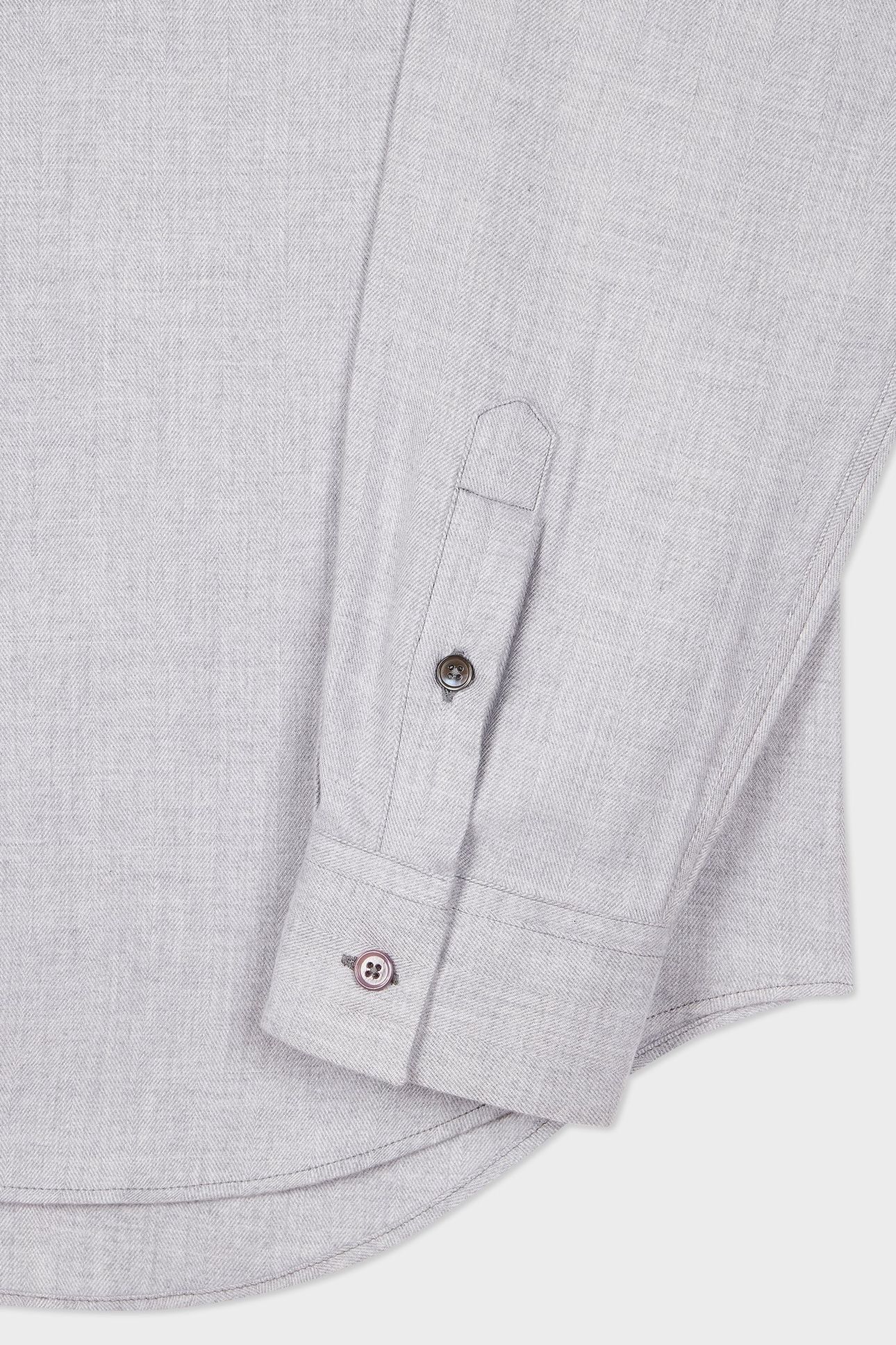 MENS S/C CASUAL FIT SHIRT GREY MELANGE 2