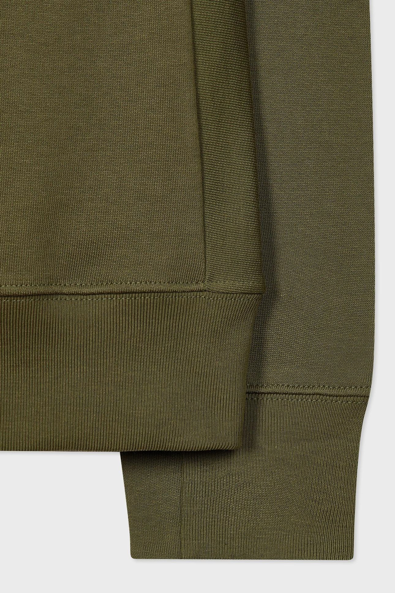 MENS REG FIT SWEATSHIRT ZEBRA OLIVE GREEN 2