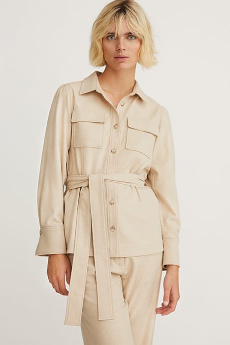 WASHED FLANNEL TOP CREAM 1