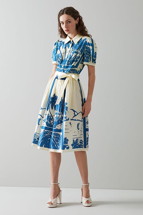 FELLINI SHIRT DRESS WHI/BLU 3