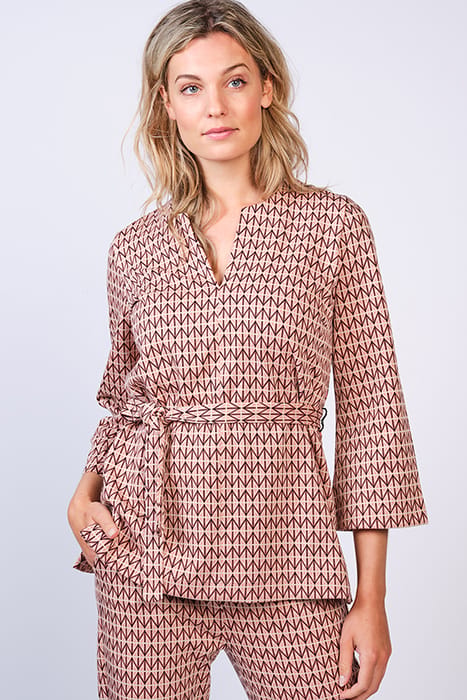 TOP GRAPHIC JACQUARD PEACH 1