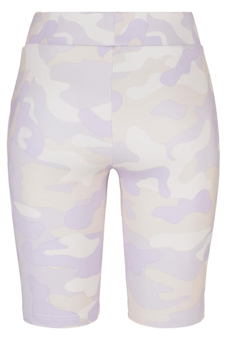 LADIES HIGH WAIST CAMO TECH CYCLE SHORTS LILACCAMO 9