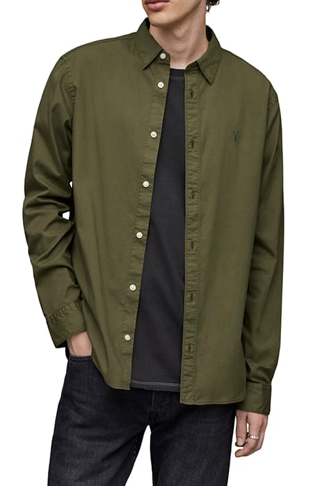 HAWTHORNE LS SHIRT OLIVE BRANCH GREEN 4