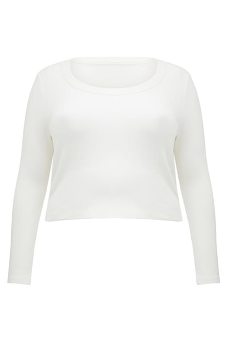 SIENNA CURVE SCOOP NECK LONG SLEEVE PORCELAIN 1