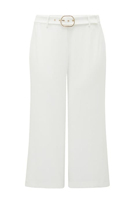 ARI CURVE BELTED CULOTTE PANTS PORCELAIN 1