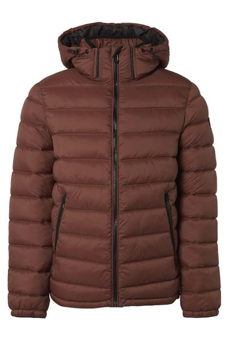 JACKET SHORT FIT HOODED RECYCLED PADDING BRANDY 1