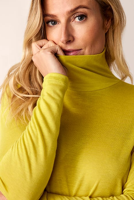 TOP TURTLENECK WOOL BLEND JERSEY CITRUS 4