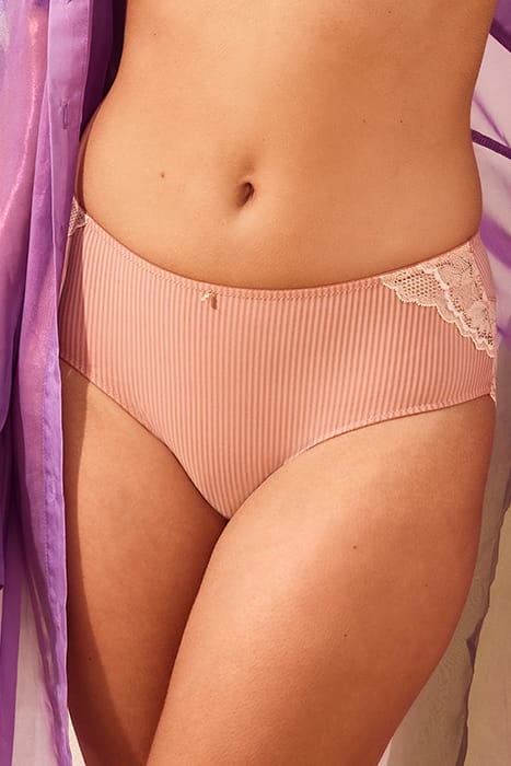 CO BO. SHORTY HIPSTER STRIPE LACE BLUSH 2