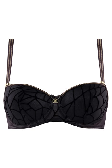 THE ADVENTURESS BLACK GOLD LUREX BALCONY BRA 3