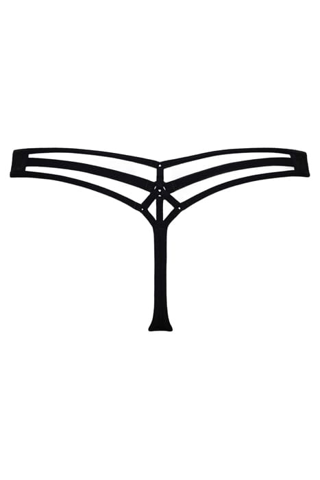 SPACE ODYSSEY BLACK LACE AND SAND THONG 4
