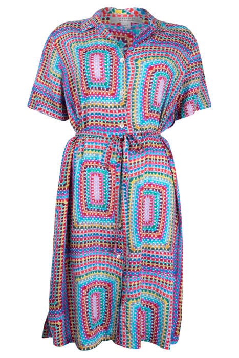 ATHEA LUISA DRESS RAINBOW BLUE 1