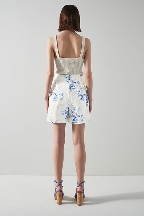 FLEUR BLUE/CREAM SHORTS BLUE/CREAM 2