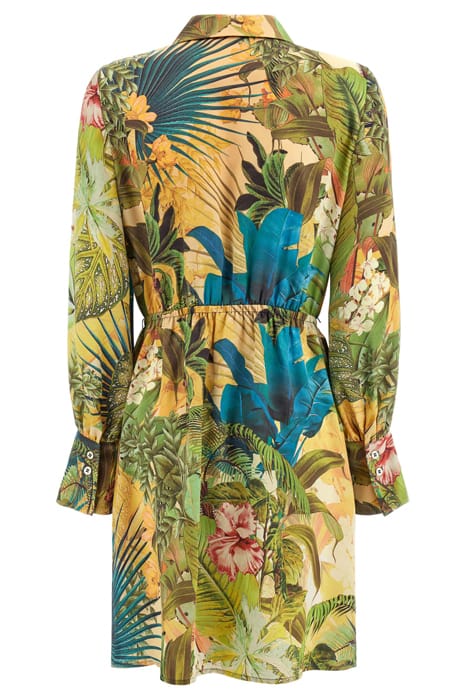 MARCIANO BY GUESS PETRA DRESS SOLID SANCTUARY PRINT 6