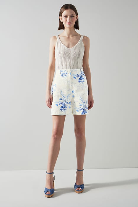 FLEUR BLUE/CREAM SHORTS BLUE/CREAM 1