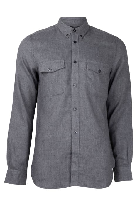 2 POCKET FLANNEL LS LGT GREY MEL 1