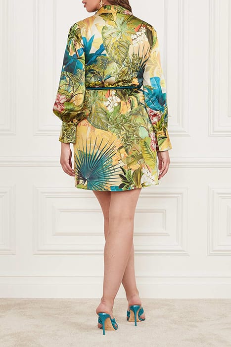 MARCIANO BY GUESS PETRA DRESS SOLID SANCTUARY PRINT 3