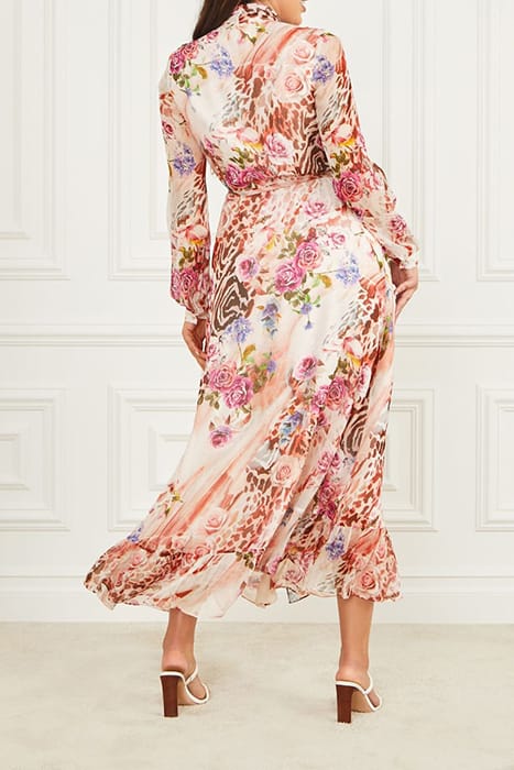 MARCIANO BY GUESS ROSE SHADOW WRAP DRESS PRINT 2