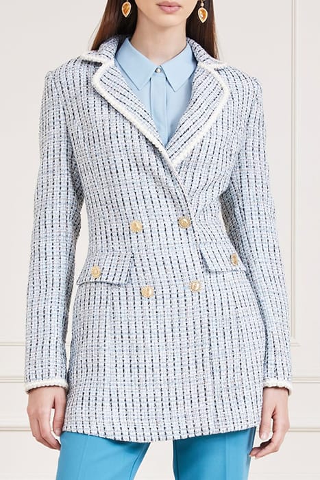 MARCIANO BY GUESS PROVENCE BLAZER REMARKABLE BLUE TWEE 1