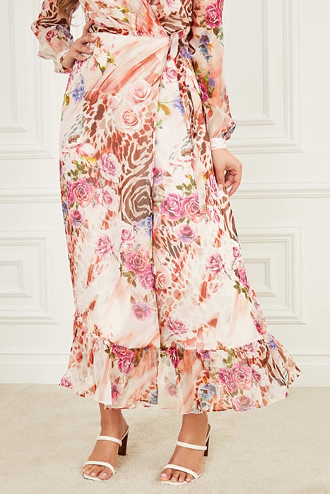 MARCIANO BY GUESS ROSE SHADOW WRAP DRESS PRINT 4