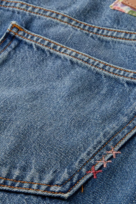 THE RIPPLE 50'S STRAIGHT JEANS IN ORGANIC COTTON—BLAUW ORBIT 3