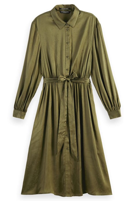 KARIS PRINTED SHIRT DRESS DARK OLIVE 1