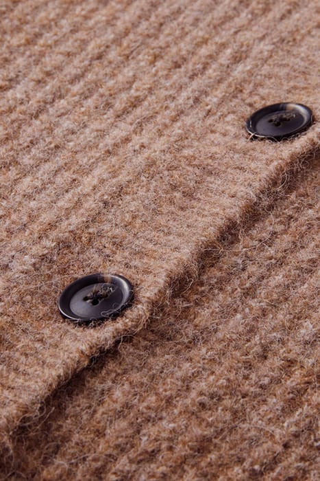 KNITTED CREWNECK CARDIGAN WITH PUFFED SLEEVES VELVET BLUSH M 3