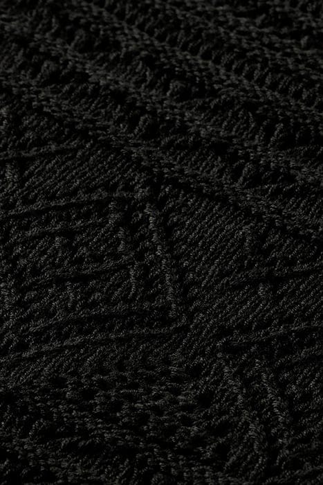POINTELLE CROP KNITTED VEST BLACK 3