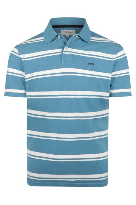 BOLD STRIPE POLO DARK AQUA 1