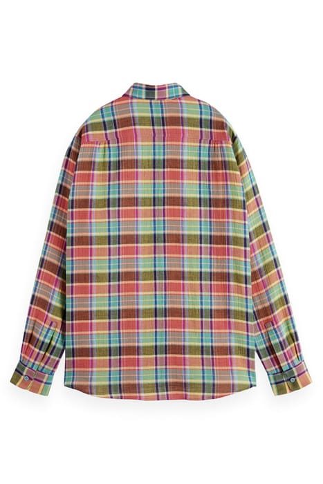 BONDED LONG SLEEVE SHIRT IN PRINTS AND CHECKS MULTI CHECK 2