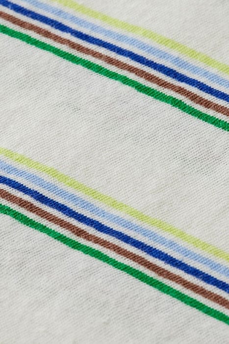 RELAXED-FIT YARN-DYED STRIPED COTTON LINEN T-SHIRT MULTICOLO 3