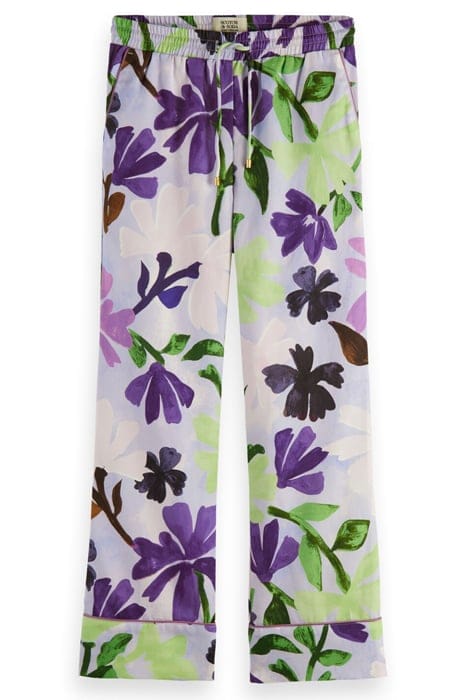 ALL-OVER PRINTED DRAPEY WIDE-LEG PANTS PAINTERS FLOWER 1
