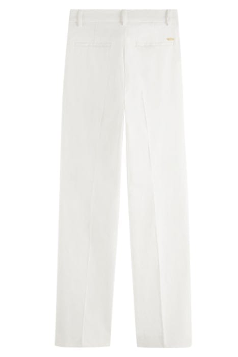 EDIE - HIGH RISE WIDE LEG LINEN SUMMER TROUSERS OFF WHITE 2