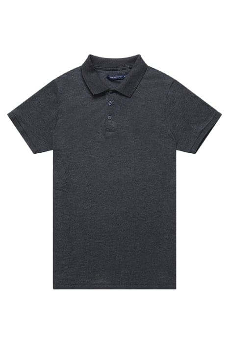 2 PACK JERSEY SHORT SLEEVE POLO SHIRTS BLACK/CHARCOAL MEL 4