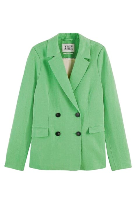 SUMMER DOUBLE BREASTED EVENT BLAZER BRIGHT PARAKEET 1