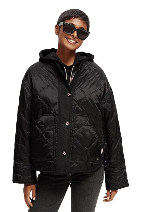 QUILTED REVERSIBLE COAT BLACK 4