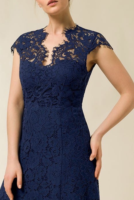 LACE DRESS MIDI NAVY BLUE 5