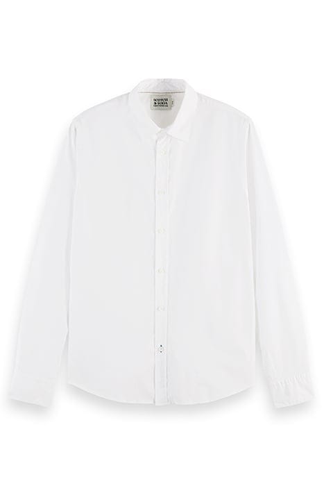 ESSENTIAL - SOLID ORGANIC CO/EA SLIM FIT SHIRT WHITE 1