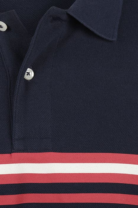 BLOCK STRIPE POLO NAVY 3