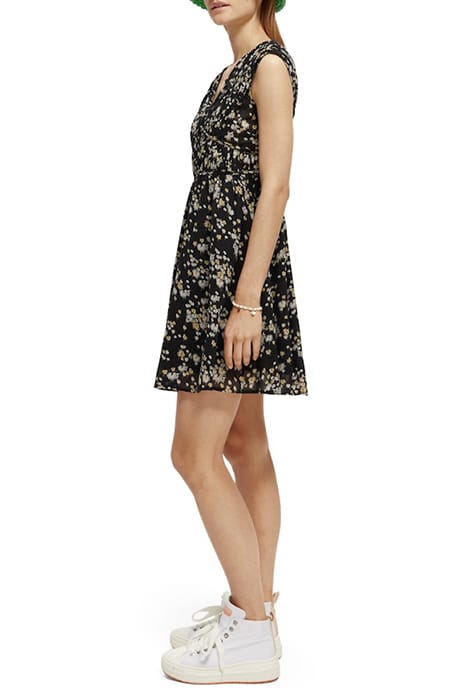 DRAPED MINI DRESS DANDELION BLACK 5